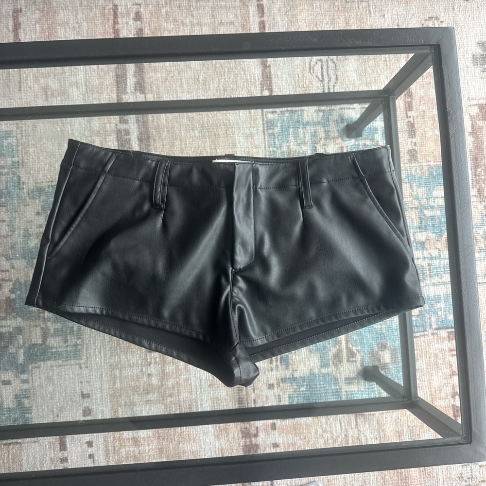 Free People Black Faux Leather Mini Shorts
Only worn once so are like new